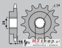 JR ZĘBATKA PRZEDNIA 2114 15 DUCATI 796/820/821/848/992/998/999/1000/1100 (JTF741.15)