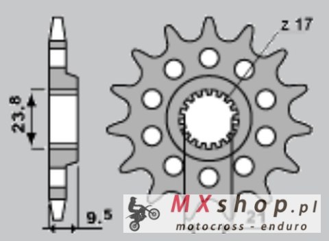 JR ZĘBATKA PRZEDNIA 2137 14 (153714JT) KAWASAKI Z 1000 '07-'09 JR ZĘBATKA PRZEDNIA 2137 14 (153714JT) KAWASAKI Z 1000 '07-'09