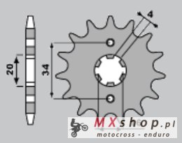 JR ZĘBATKA PRZEDNIA 263 16 YAMAHA DT125 LC '82-'88, TZR125, SR125 (JTF1263.16)