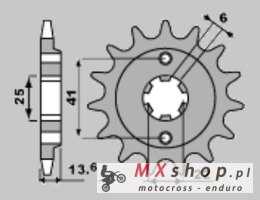 JR ZĘBATKA PRZEDNIA 293 15 HONDA XL 600 V '87-'88 (JTF293.15)