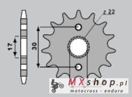 JR ZĘBATKA PRZEDNIA 332 14 HONDA CR 80/85 (JTF1256.14)