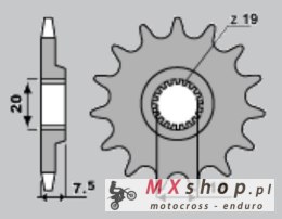 JR ZĘBATKA PRZEDNIA 340 13 HONDA CR 125 '87-'03 (JTF326.13)