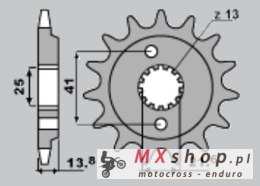 JR ZĘBATKA PRZEDNIA 346 16 HONDA VT 600 C '90-'04 (JTF296.16)