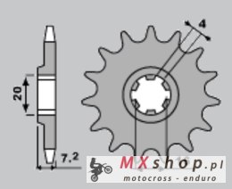 JR ZĘBATKA PRZEDNIA 413 14 SUZUKI RMX 50/ TS 50