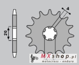 JR ZĘBATKA PRZEDNIA 416 15 SUZUKI RM 80 '97-'01 (+2), RM 85 '02-'18 (+2), YAMAHA YZ 80 '81-'01 (+2) (JTF416.15)