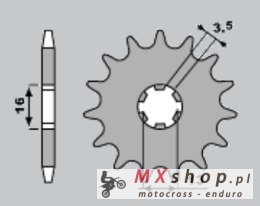 JR ZĘBATKA PRZEDNIA 428 14 SUZUKI DR-Z 70 '08-'18, DR-Z 50 '19-'21, TS/GT 80 '81-'82, JR/DS 80 '82-'04