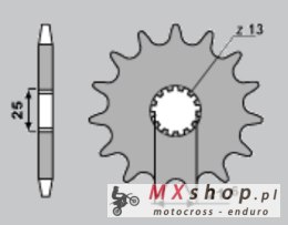 JR ZĘBATKA PRZEDNIA 429 16 SUZUKI GSX 1100F '90-'96, GSX-R 1100 '89-'00, RF 900RR '94-'00