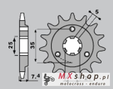JR ZĘBATKA PRZEDNIA 437 15 SUZUKI DR 600/650 (JTF437.15) JR ZĘBATKA PRZEDNIA 437 15 SUZUKI DR 600/650 (JTF437.15)