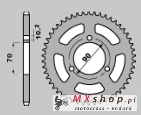 JR ZĘBATKA TYLNA 239 42 HONDA MTX 80R '83-'86 (JTR239.42) JR ZĘBATKA TYLNA 239 42 HONDA MTX 80R '83-'86 (JTR239.42)