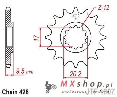 JT ZĘBATKA PRZEDNIA 2084 13 KTM SX 85 04-17 (208413JT) (ŁAŃC. 428) JT ZĘBATKA PRZEDNIA 2084 13 KTM SX 85 04-17 (208413JT) (ŁAŃC. 428)