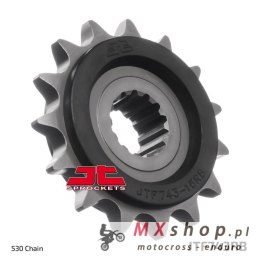 JT ZĘBATKA PRZEDNIA 2254 15 Z GUMĄ DUCATI MULTISTRADA 1200 '10-'16 (225415JTRB) (ŁAŃC. 530)
