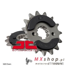 JT ZĘBATKA PRZEDNIA 345 14 Z GUMĄ HONDA SLR 650 '97-'01, FMX 650 VIGOR, YAMAHA MT-03/XT660 (34514JTRB) (ŁAŃC. 520)