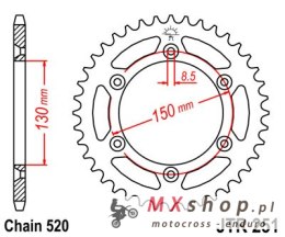 JT ZĘBATKA TYLNA 270 43 HONDA XL 500R '82 (J27043JT) (ŁAŃC. 520)