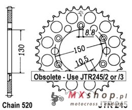 JT ZĘBATKA TYLNA 270 46 YAMAHA WR 250R '08-'20 (27046JT) (ŁAŃC. 520)