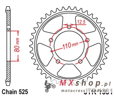 JT ZĘBATKA TYLNA 4350 42 HONDA CRF 1000 / 1100 L AFRICA TWIN / ADVENTURE SPORT '16-'23 (435042JTZBK) (ŁAŃC. 525) KOLOR CZARNY JT ZĘBATKA TYLNA 4350 42 HONDA CRF 1000 / 1100 L AFRICA TWIN / ADVENTURE SPORT '16-'23 (435042JTZBK) (ŁAŃC. 525) KOLOR CZARNY