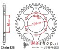 JT ZĘBATKA TYLNA 4359 43 KAWASAKI ZX750R, NINJA, KLZ VERSYS (12-) (435943JTZBK) (ŁAŃC. 525) KOLOR CZARNY