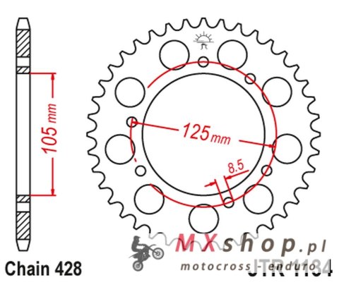 JT ZĘBATKA TYLNA 4413 50 YAMAHA XT 125X/SM '05-'09 (441350JT) (ŁAŃC. 428) - ZASTĘPUJE JTR1134.50ZBK JT ZĘBATKA TYLNA 4413 50 YAMAHA XT 125X/SM '05-'09 (441350JT) (ŁAŃC. 428) - ZASTĘPUJE JTR1134.50ZBK