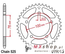JT ZĘBATKA TYLNA 4456 46 BENELLI BN 302 '15-19 445644JT) (ŁAŃC. 525)