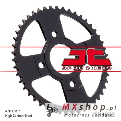 JT ZĘBATKA TYLNA 4570 47 YAMAHA TZR 50 / X-POWER '96-'06, MBK X-POWER 50 '00-'06 (457047JT) (ŁAŃC. 420) = 443247JT JT ZĘBATKA TYLNA 4570 47 YAMAHA TZR 50 / X-POWER '96-'06, MBK X-POWER 50 '00-'06 (457047JT) (ŁAŃC. 420) = 443247JT