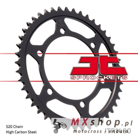 JT ZĘBATKA TYLNA 475 40 KAWASAKI KLR 250 '84-'05 (47540JT) (ŁAŃC. 520) JT ZĘBATKA TYLNA 475 40 KAWASAKI KLR 250 '84-'05 (47540JT) (ŁAŃC. 520)