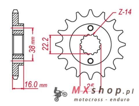 GROSSKOPF WYPRZEDAŻ ZĘBATKA PRZEDNIA 490 14 DUCATI MONSTER/MULTISTRADA/SCRAMBLER 400/600/620/695/750/797/800/851/888/900/906/916 GROSSKOPF WYPRZEDAŻ ZĘBATKA PRZEDNIA 490 14 DUCATI MONSTER/MULTISTRADA/SCRAMBLER 400/600/620/695/750/797/800/851/888/900/906/916
