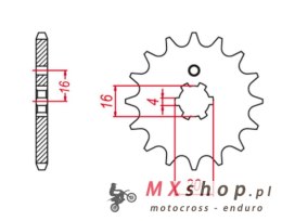 GROSSKOPF WYPRZEDAŻ ZĘBATKA PRZEDNIA 560 14 KAWASAKI KX 60 '83-'01, KX 65 '00-'20, KX 80, KX 85 '01-'20, KX 100 '89-'21' SUZUKI 