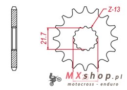 GROSSKOPF WYPRZEDAŻ ZĘBATKA PRZEDNIA 582 16 YAMAHA TDM850 '91-'95, KAWASAKI ZR-7S '99-04, ZXR-R '96-'03 (JTF520.16)