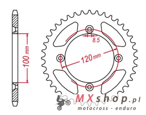 GROSSKOPF WYPRZEDAŻ ZĘBATKA TYLNA ALUMINIOWA KOLOR CZARNY 798 48 SUZUKI RM 80/85 '02-'18, YAMAHA YZ 80/85 '93-'24 (JTR798.48) GROSSKOPF WYPRZEDAŻ ZĘBATKA TYLNA ALUMINIOWA KOLOR CZARNY 798 48 SUZUKI RM 80/85 '02-'18, YAMAHA YZ 80/85 '93-'24 (JTR798.48)