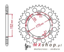 GROSSKOPF WYPRZEDAŻ ZĘBATKA TYLNA ALUMINIOWA KOLOR NIEBIESKI 856 51 YAMAHA YZ 125 '89-'92, WR 250 '90-'93, YZ 250 '90-93 (JTR853