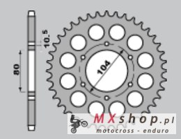 JR WYPRZEDAŻ ZĘBATKA TYLNA 488 42 KAWASAKI ZRX 1200 R/S 01-06, ZXR 750 91-92 (48842JT) (ŁAŃC. 530)