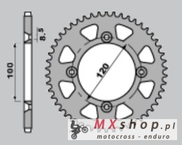 JR WYPRZEDAŻ ZĘBATKA TYLNA ALUMINIOWA T7075 (ERGAL) 798 48 (79848) SUZUKI RM 80/85, YAMAHA YZ 80/85 (93-24) (JTR798.48) (ŁAŃC. 4