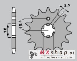 JR ZĘBATKA PRZEDNIA 542 13 YAMAHA DT 80 MX '83-'84