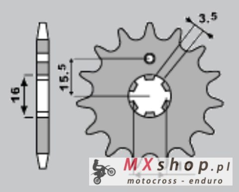 JR ZĘBATKA PRZEDNIA 542 13 YAMAHA DT 80 MX '83-'84 JR ZĘBATKA PRZEDNIA 542 13 YAMAHA DT 80 MX '83-'84