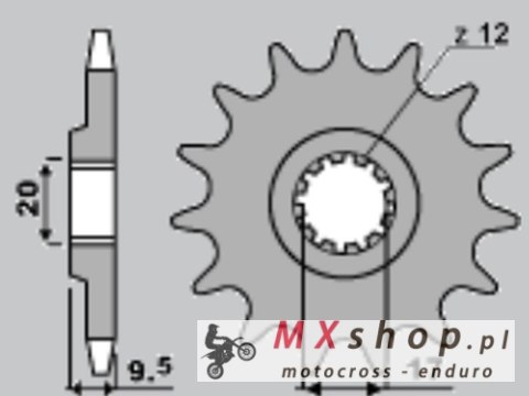 JR ZĘBATKA PRZEDNIA 7005 12 KTM SX 65 '98-'15 (JTF1906.12) JR ZĘBATKA PRZEDNIA 7005 12 KTM SX 65 '98-'15 (JTF1906.12)
