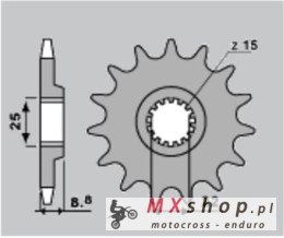 JR ZĘBATKA TYLNA 702 51 BETA 450RR '10-12, 520RR '10-14, GAS GAS EC 200 '03-15, EC 250 '01-18, EC 300 '01-15, EC 450 '03-15, HUS