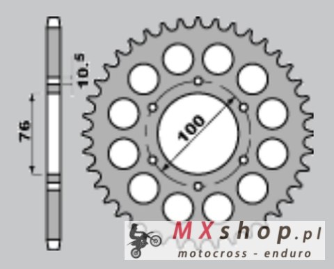 JR ZĘBATKA TYLNA 816 48 SUZUKI GSX 1100F '88-'96, GSX-R 1100 '89-'00, SUZUKI GS 550 '79-'88, GSX 750 '83-'03, FR 900RR '94-'00