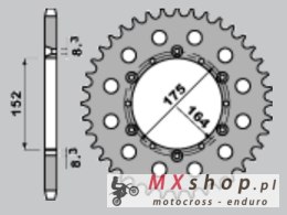 JR ZĘBATKA TYLNA ALUMINIOWA (ANODOWANA) 856 49 YAMAHA YZ/YZF 88-98 (JTR853.49) (ŁAŃC. 520) KOLOR NIEBIESKI