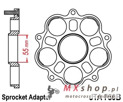 JT ADAPTER ZĘBATKI TYLNEJ DUCATI 748/796/800/848/916/1000/1100 JT ADAPTER ZĘBATKI TYLNEJ DUCATI 748/796/800/848/916/1000/1100