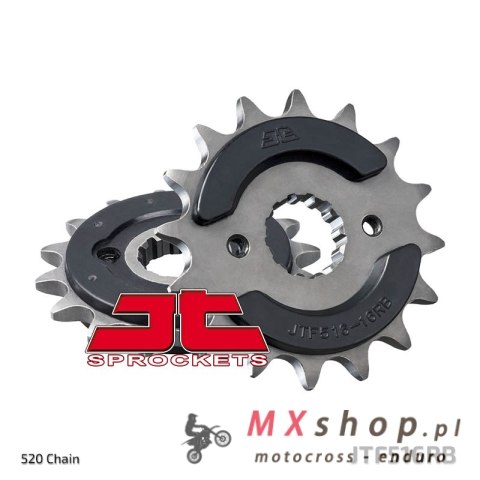 JT ZĘBATKA PRZEDNIA 523 16 Z GUMĄ SUZUKI GS 500E '94-'06, GS 500F '04-'10 (52316JTRB) (ŁAŃC. 520) JT ZĘBATKA PRZEDNIA 523 16 Z GUMĄ SUZUKI GS 500E '94-'06, GS 500F '04-'10 (52316JTRB) (ŁAŃC. 520)