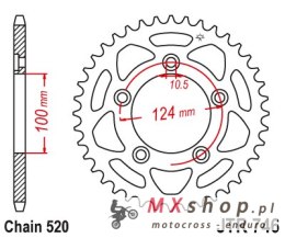 JT ZĘBATKA TYLNA 4444 39 DUCATI SCRAMBLER 1100 '18-'19 (444439JT) (ŁAŃC.520)