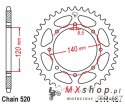 JT ZĘBATKA TYLNA 491 43 KAWASAKI KLR 650C '95-'03 (49143JTZBK) (ŁAŃC. 520) KOLOR CZARNY