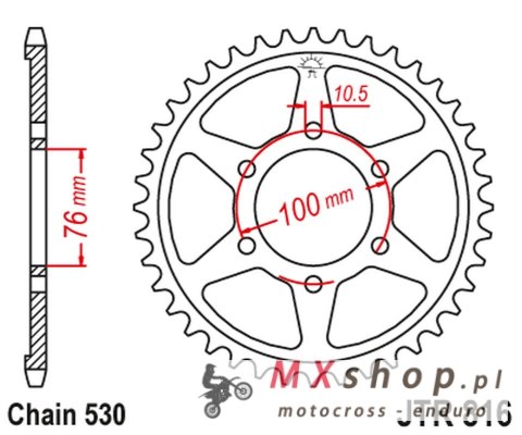 JT ZĘBATKA TYLNA 816 45 SUZUKI GSXR1100, GSXR750 (92-95) (81645JTZBK) (ŁAŃC. 530) KOLOR CZARNY - ZAMIENNA Z 825 45 JT ZĘBATKA TYLNA 816 45 SUZUKI GSXR1100, GSXR750 (92-95) (81645JTZBK) (ŁAŃC. 530) KOLOR CZARNY - ZAMIENNA Z 825 45