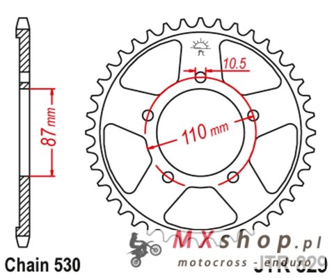 JT ZĘBATKA TYLNA 824 47 SUZUKI GSF 600 95-04, GSF 650 05-06 (82447JTZBK)* (ŁAŃC. 530) KOLOR CZARNY JT ZĘBATKA TYLNA 824 47 SUZUKI GSF 600 95-04, GSF 650 05-06 (82447JTZBK)* (ŁAŃC. 530) KOLOR CZARNY