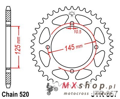 JT ZĘBATKA TYLNA 857 45 YAMAHA XT 600E '90-03, XT 660Z TENERE '91-00 (85745JTZBK) (ŁAŃC. 520) KOLOR CZARNY - PATRZ RÓWNIEŻ 45884 JT ZĘBATKA TYLNA 857 45 YAMAHA XT 600E '90-03, XT 660Z TENERE '91-00 (85745JTZBK) (ŁAŃC. 520) KOLOR CZARNY - PATRZ RÓWNIEŻ 45884