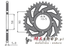 SUNSTAR ZĘBATKA TYLNA 279 45 HONDA XL 125V VARADERO '01-'13 (JTR273.45)* (ZAMIENNA Z 4668 45) (ŁAŃC. 520) (27945JT)