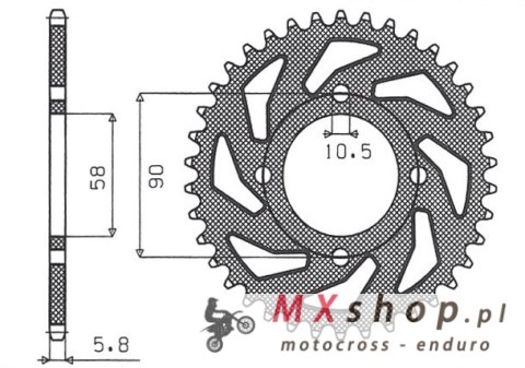 SUNSTAR ZĘBATKA TYLNA 279 45 HONDA XL 125V VARADERO '01-'13 (JTR273.45)* (ZAMIENNA Z 4668 45) (ŁAŃC. 520) (27945JT) SUNSTAR ZĘBATKA TYLNA 279 45 HONDA XL 125V VARADERO '01-'13 (JTR273.45)* (ZAMIENNA Z 4668 45) (ŁAŃC. 520) (27945JT)
