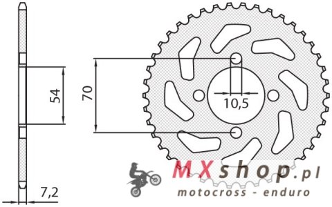 SUNSTAR ZĘBATKA TYLNA 4304 42 HONDA CBR 125 '04-'10 (JTR1206.42) (ŁAŃC. 428) (430442JT)