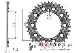 SUNSTAR ZĘBATKA TYLNA 4357 42 HONDA CBF 600, CB 600, CB 650F '14-'18, CBR 650F '14-'18, VT 750DC (JTR1304.42)* (ŁAŃC. 525)
