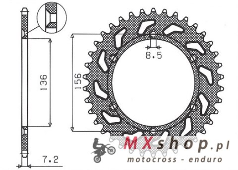 SUNSTAR ZĘBATKA TYLNA 4365 41 SUZUKI DR 650 SE '96-'12 (JTR1791.41) (ŁAŃC. 525) (436541JT) SUNSTAR ZĘBATKA TYLNA 4365 41 SUZUKI DR 650 SE '96-'12 (JTR1791.41) (ŁAŃC. 525) (436541JT)