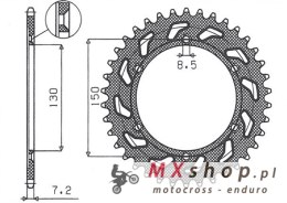 SUNSTAR ZĘBATKA TYLNA 4374 51 HONDA XLR 125R '98-'02 (JTR1249.51) (ŁAŃC. 428) (437451JT)